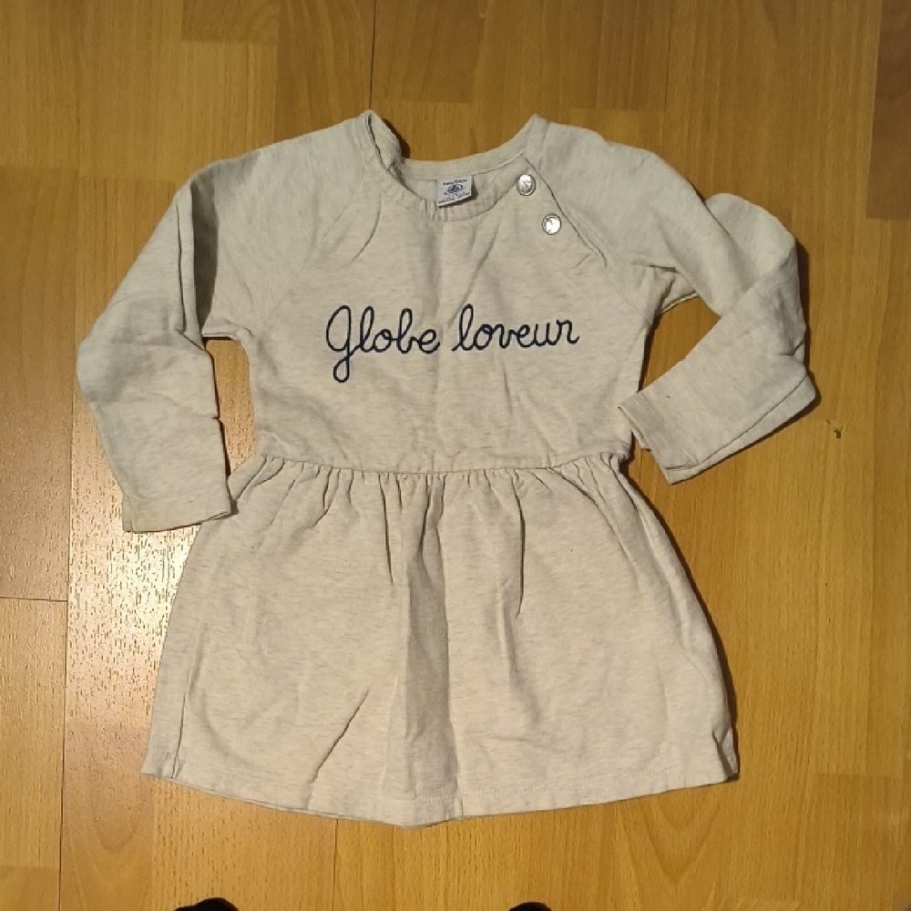 Petit Bateau | Cream Long Sleeve Top with Button Details